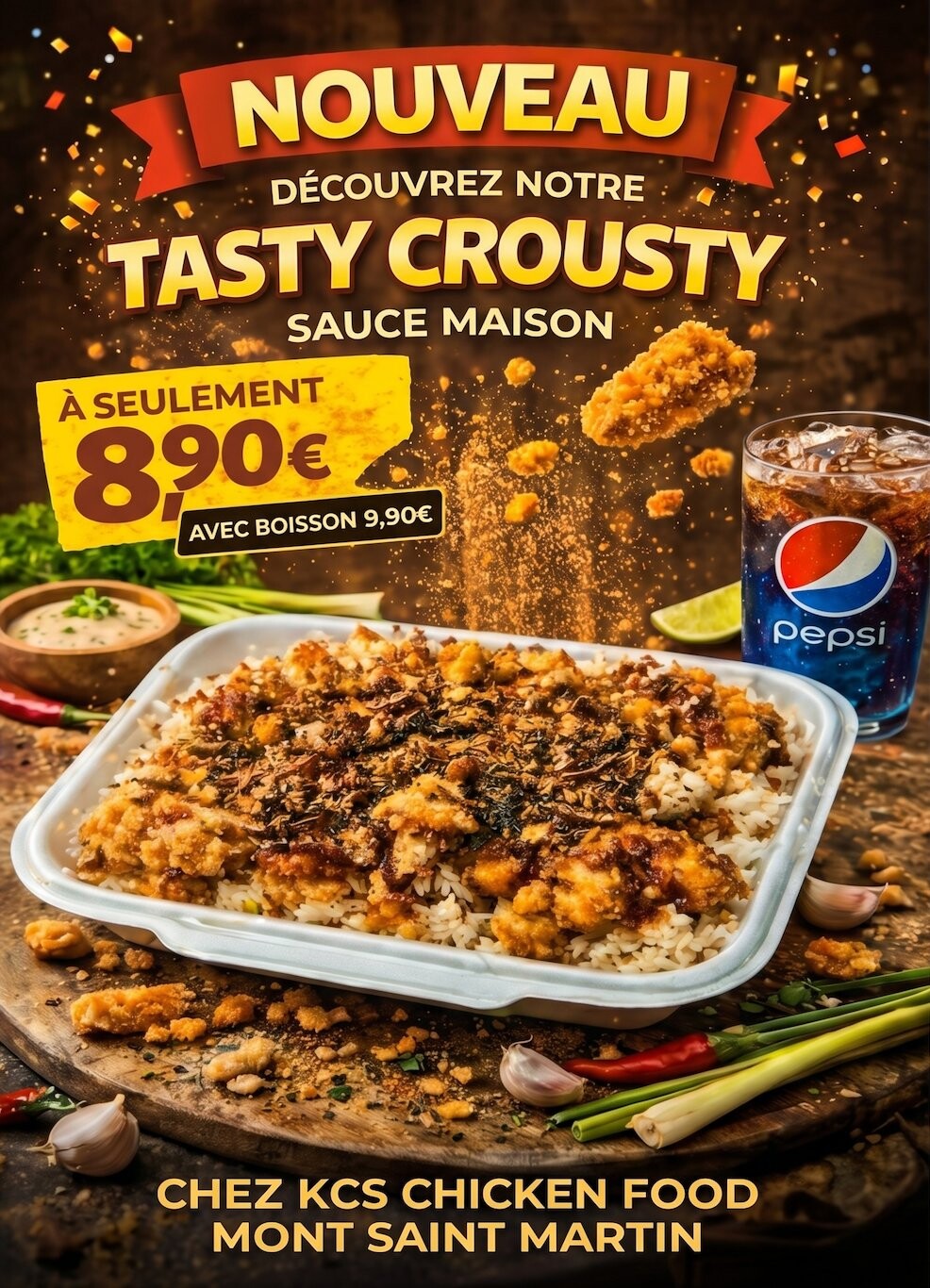 Tasty Crousty - nouvelle création Kad' Chicken Street à 8,90€